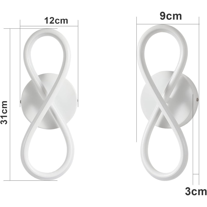 1-Light LED Flush Mounted Sconce, White