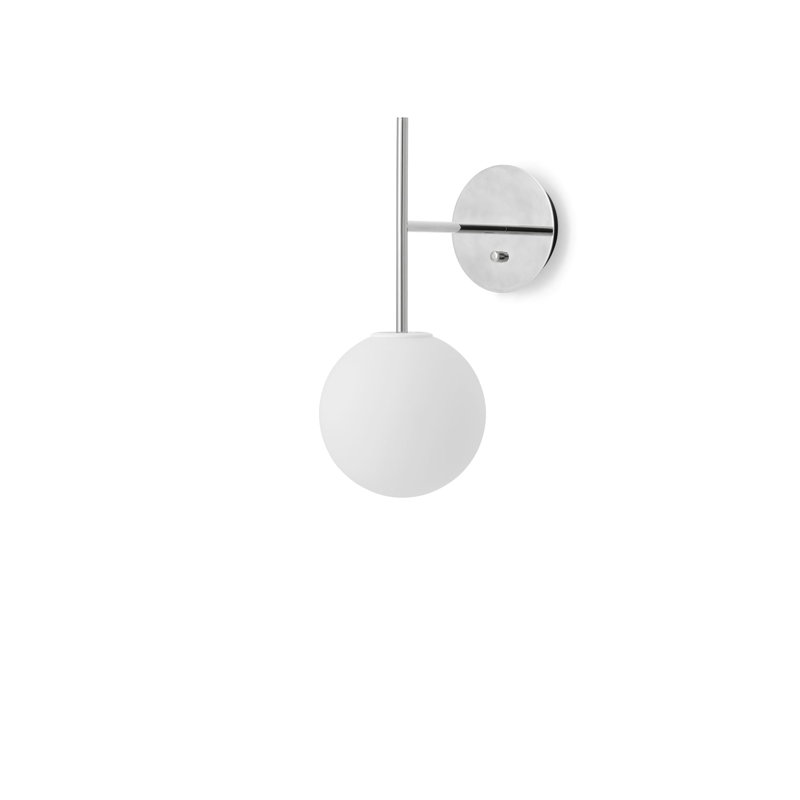 TR Bulb Suspended Wall Lamp, Frame, Brushed Brass, ETL, Polished Steel