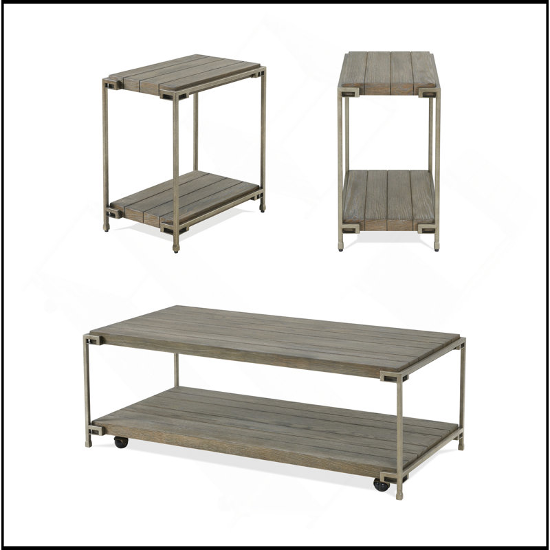 Ensemble de table basse et de tables de chevet 3 pièces Corbeta