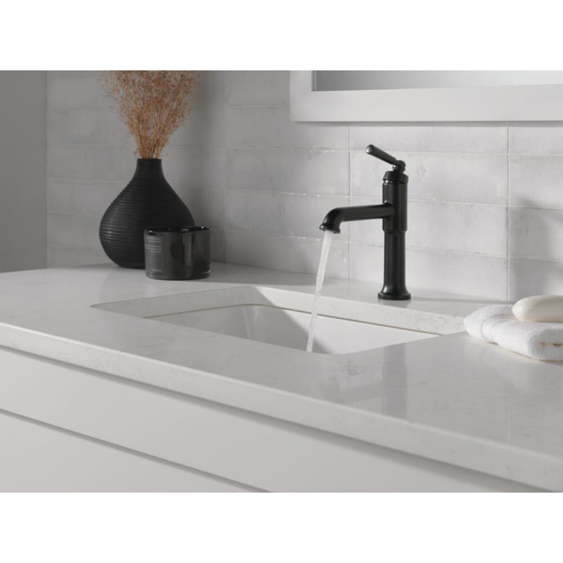 Robinet pour salle de bain Saylor, Noir mat