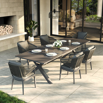 6 - Person Rectangular Outdoor Dining Set With Cushions