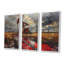 «Red Winter Oil Fields Industrial Icon I», ensemble d'art mural-721593936-721593937