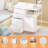 White Baby Dresser With Changing Table Top,  Changing Table Dresser With 4 Fabric Drawers For Nursery Modern