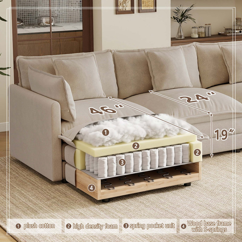 Repose-pieds modulaire Allure, Café clair