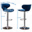 Tabouret de bar réglable en velours, ensemble de 2-1860812721
