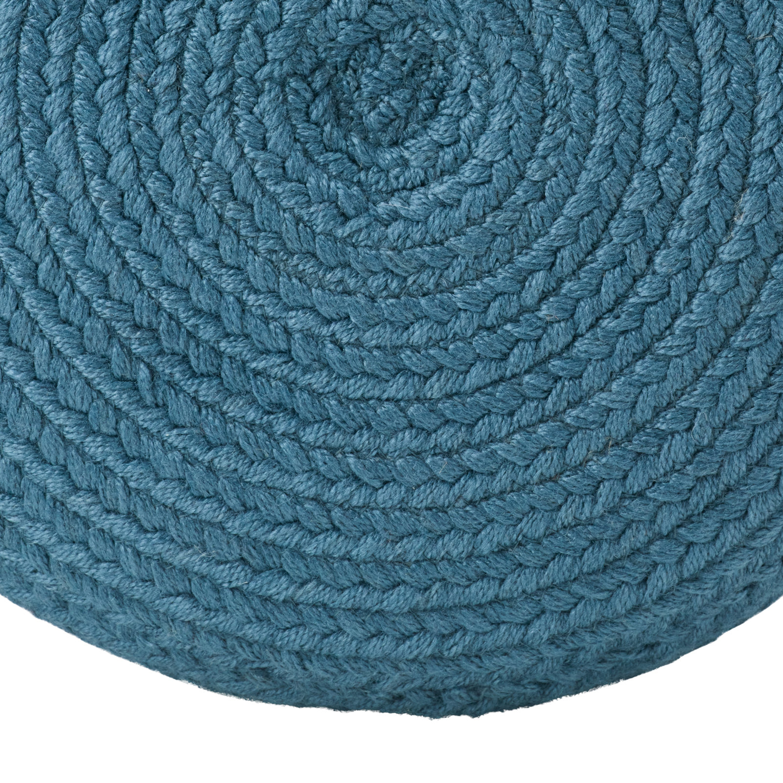 Dalenna Round Outdoor Ottoman, Blue