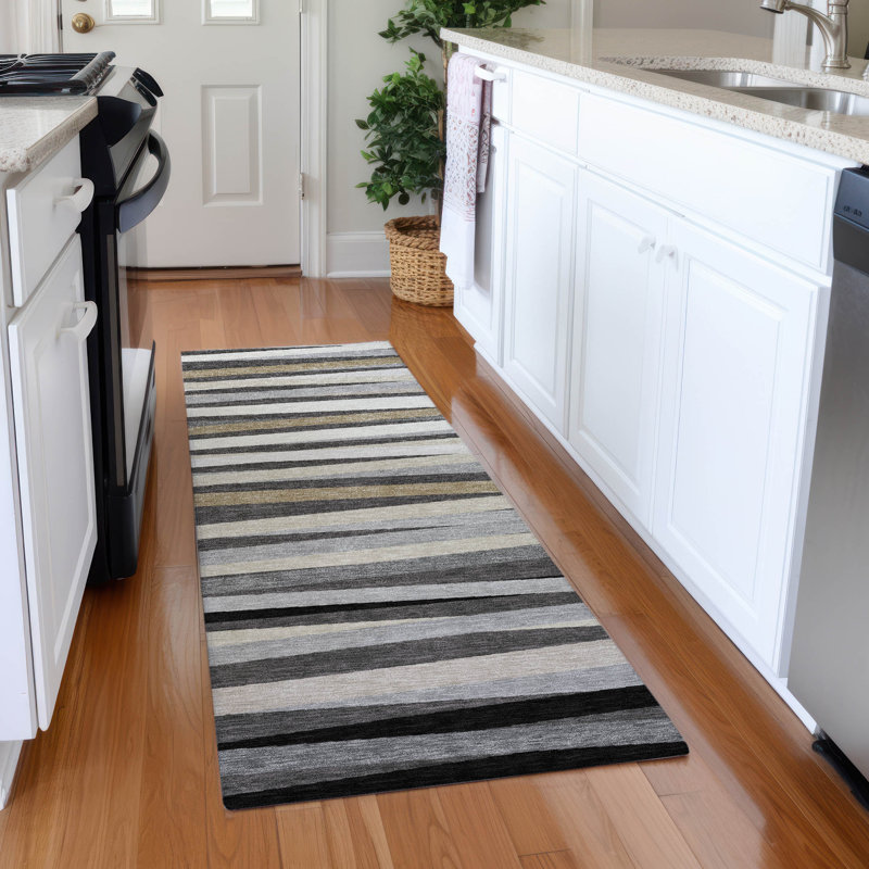 Premium Machine Washable Naglee AMF997 Stripes Rug, Runner 2'3" x 7'6"