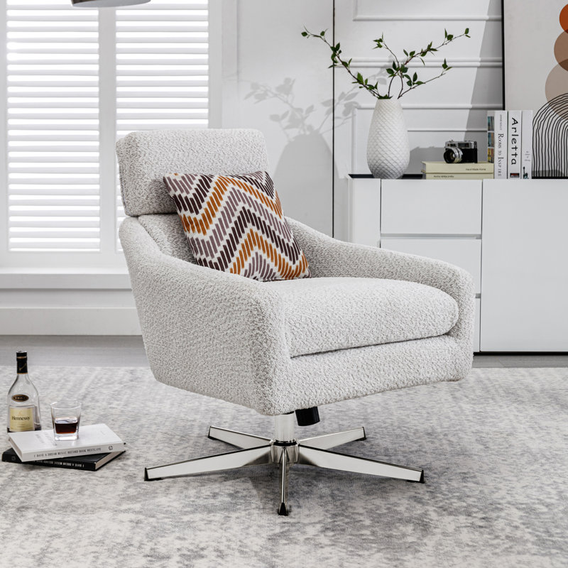 Fauteuil pivotant avec repose-pieds pour le salon