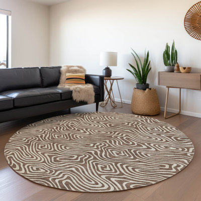 Tapis intérieur / extérieur brun Raya 