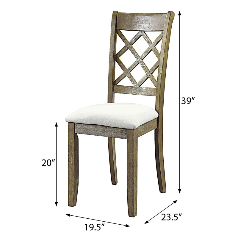 Chaises de salle à manger à dossier en treillis, ensemble de 2