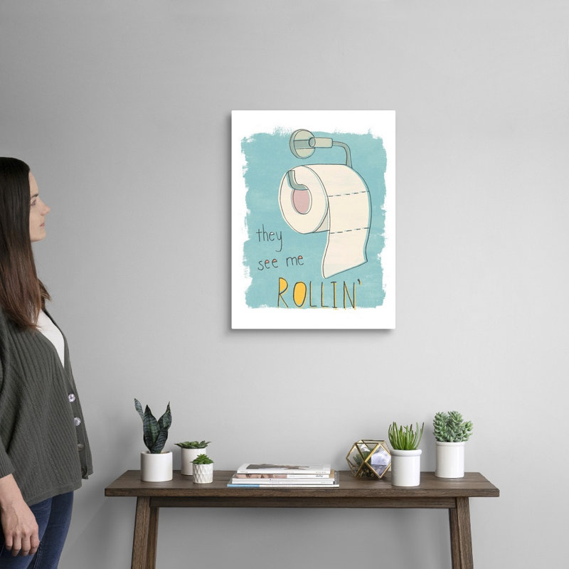 «Potty Pun I», reproduction d'impression sur toile, Toile tendue, H 24 po x l 18 po x 1,25 po