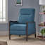 Fauteuil inclinable de style Mid-Century moderne à dossier simple, tissu d'ameublement bleu foncé pour salon, chambre à coucher