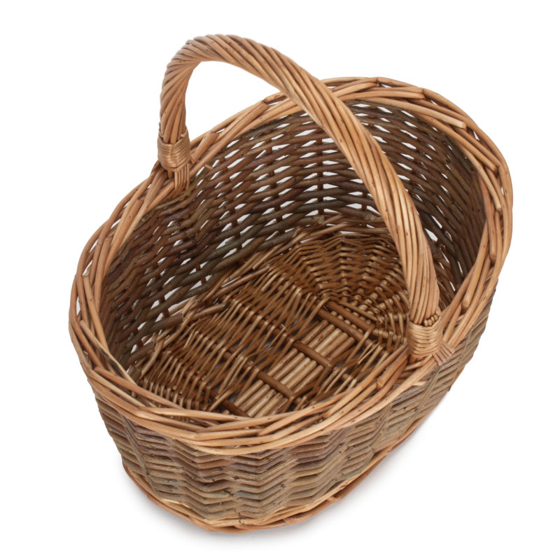 Wicker Laundry Basket with Handles, Small (15cm x 25cm x 32cm)