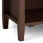 Table de chevet transitionnelle en bois brun roux Warm Shaker-2091852491