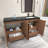 Monterey 59" Freestanding Bathroom Vanity + Reinforced Black Acrylic Right Sink-1142136320-1173911466