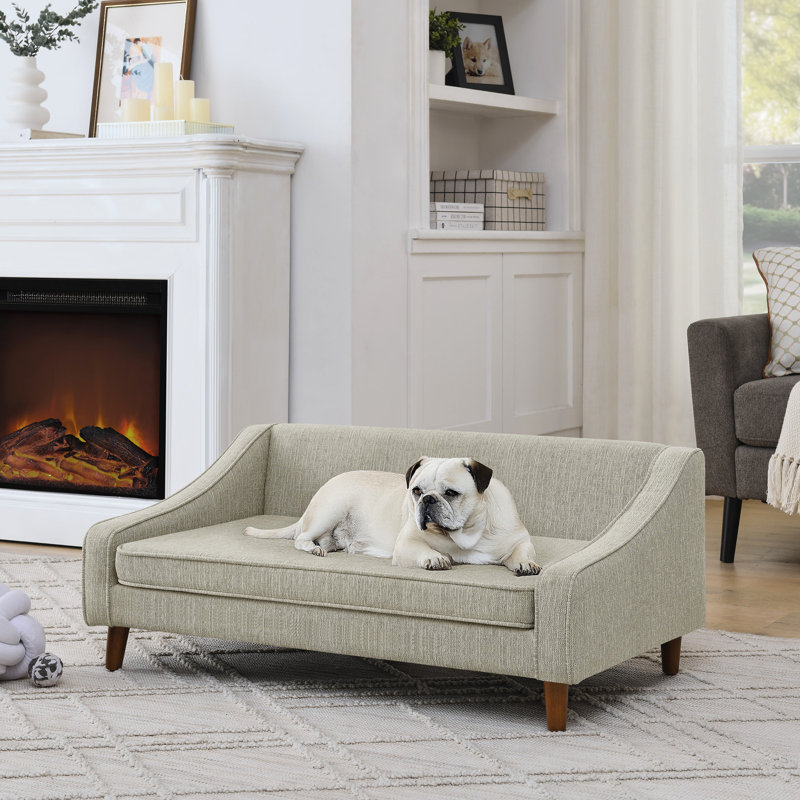 Lit surélevé beige pour chien - offre un endroit de sommeil hygiénique pour les animaux de compagnie, Beige