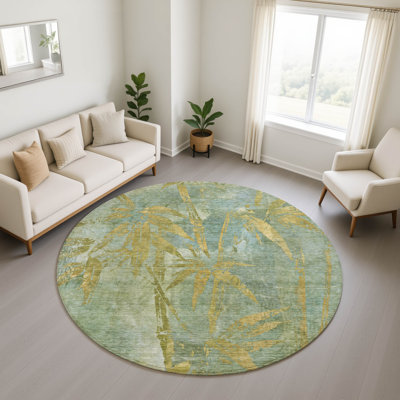 Premium Machine Washable Mayfield AMF2222 Botanical Rug