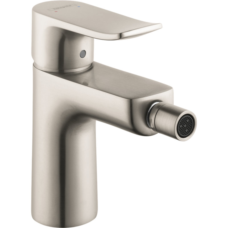 Robinet de bidet horizontal à un trou Metris E, Nickel brossé