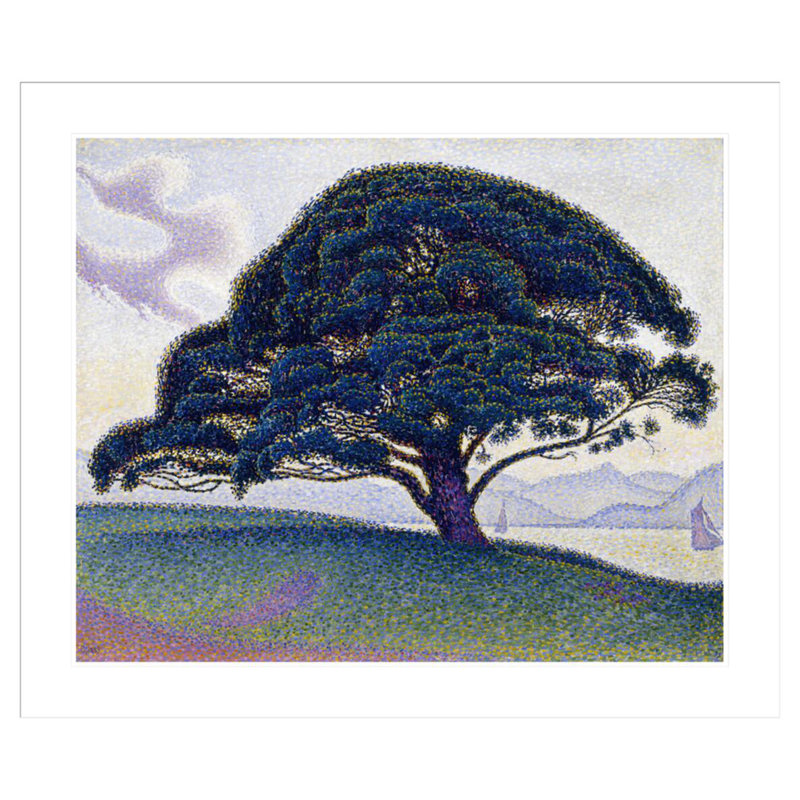 «The Bonaventure Pine» par Paul Signac - Estampe numérique encadrée, H 33,5 po x l 39,66 po