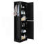 Tall Bathroom Storage Cabinet, Freestanding Storage Cabinet With Hook And Adjustable Shelf