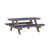 Pacific Blue Top/Antique Mahogany Base