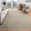Tapis beige / gris à motif géométrique industriel Eidan-441696296