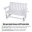 Fauteuil oscillant d'extérieur, résistant aux intempéries pour 2 personnes, banc de patio berçant avec capacité de 700 lb pour le porche de jardin arrière, blanc-413748573