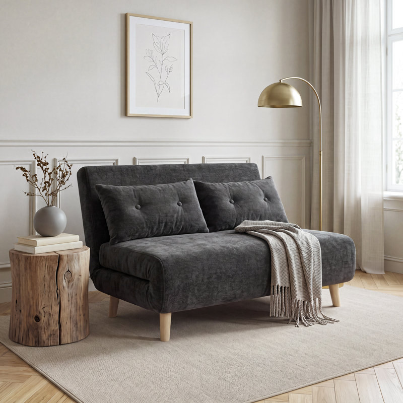 Chanele Sofa, Dark Grey Fabric