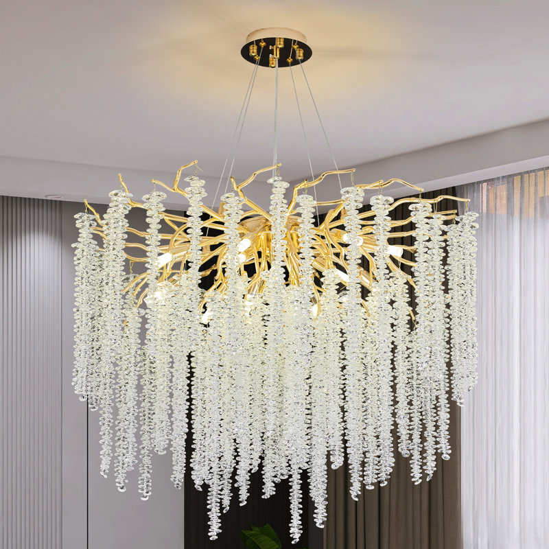 Luminaire à pampille en verre Akari