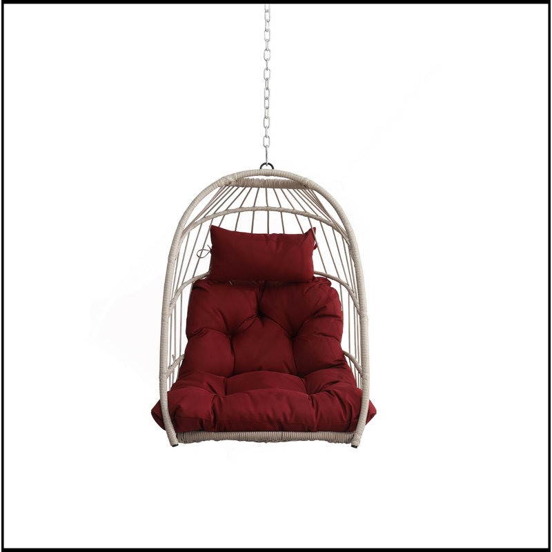 Chaise suspendue en PE pour l'extérieur, Rouge