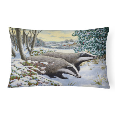  Coussin décoratif intérieur / extérieur Winter Badgers