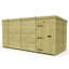 Total Sheds 14ft x 7ft Pent Garden Shed - Single Door - No Windows - Pressure Treated Timber - UK Manufactured