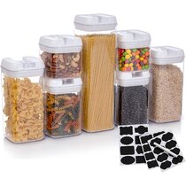 Airtight Food Storage Containers with White Lids – 6 Piece Set