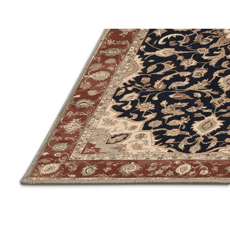 Machine Washable Persian Brown Area Rug, Rectangle 2' x 3'