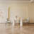 55.11" Modern Rectangle Cream White Dining Table Set with 6 Chairs for Kitchen, Bar, Living Room-418289499-423033009