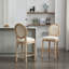 Ensemble de 2 tabourets de bar en bois massif avec tabourets en bois