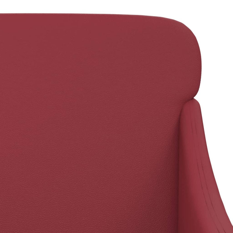 Nublin Faux Leather Armchair, Red