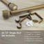 Ensemble de tringle à rideaux simple réglable 1-1 / 8 po DoorKnob-1596484340