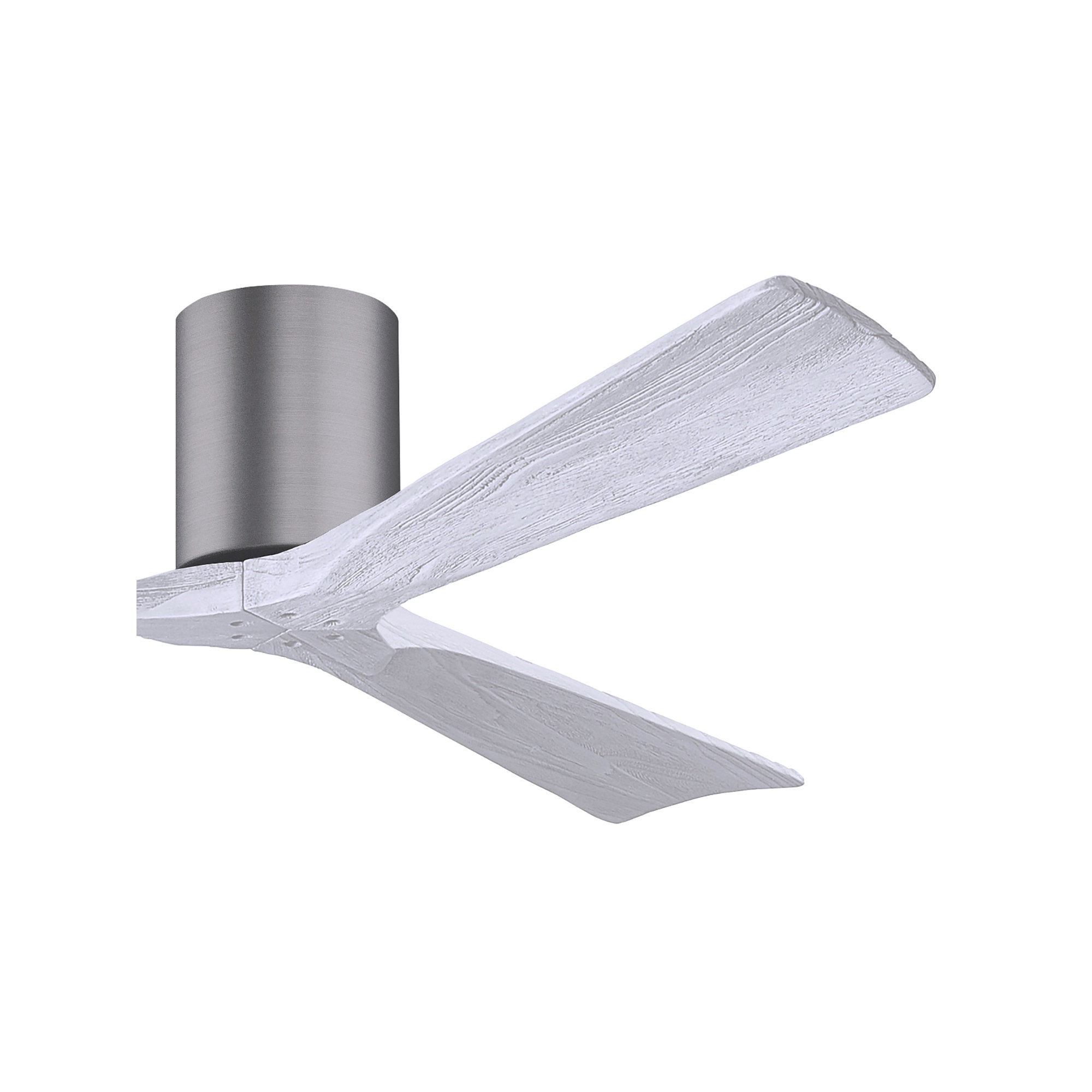 Olivier 3 Blade Ceiling Fan, Matte White, Brushed Pewter, 72"