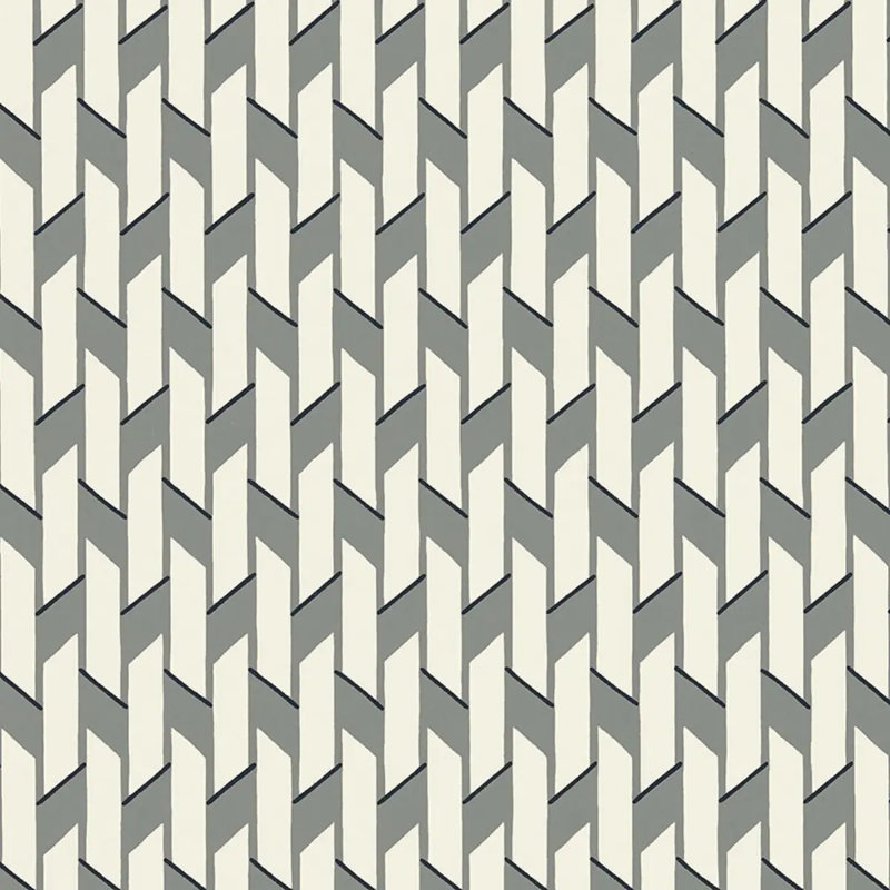 Papier peint Schumacher x David Oliver Empire, Bleu charme
