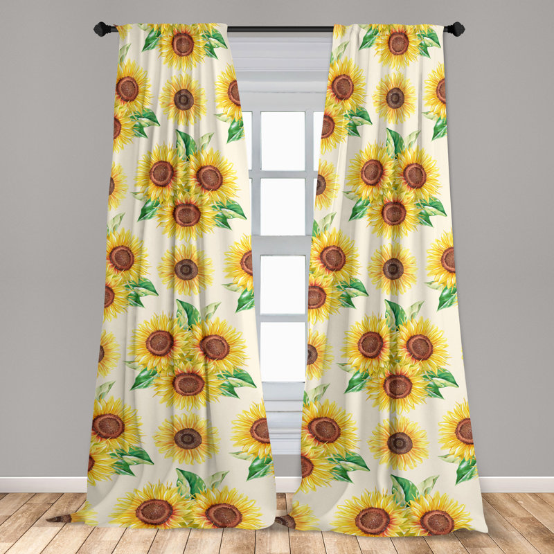 Annarosa Semi Sheer Curtain Pair, 28" W x 95" H