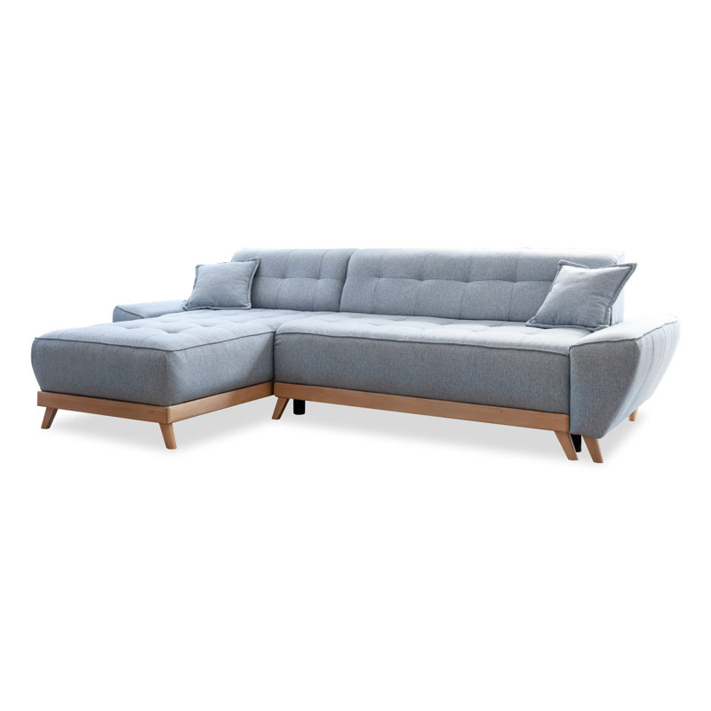 Dazzling Daisy Corner Sofa Bed, Light Blue