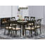 Ensemble de table de salle à manger 9 pièces comprenant une table carrée en bois avec rallonge papillon et 8 chaises de salle à manger en lin, cappuccino de 54 po x 54 po-49678033-132486601