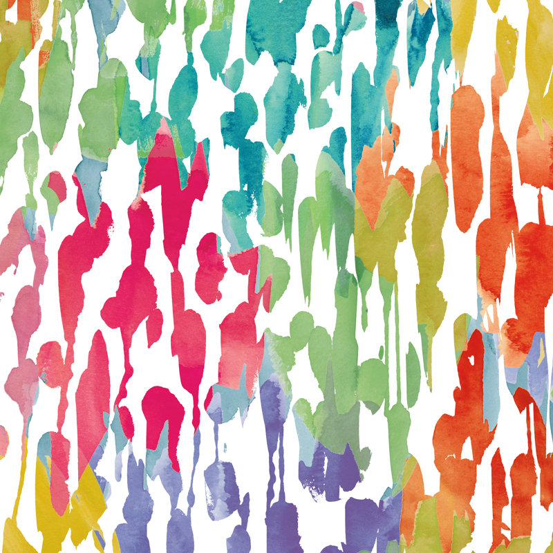 Éclaboussures de couleur III, H 12 po x l 12 po, Non, Toile tendue