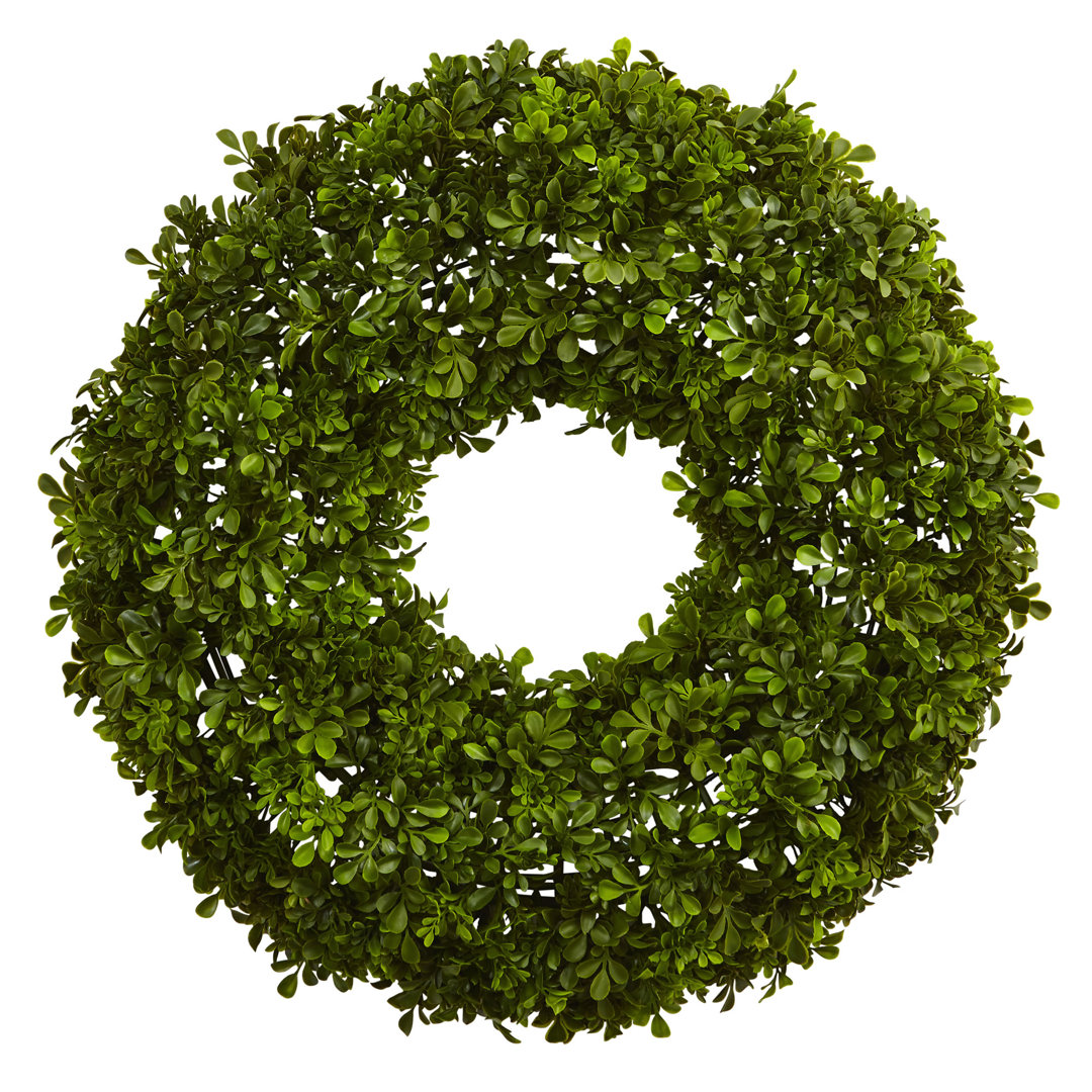 Faux Boxwood Plastic 22'' Wreath Primrue