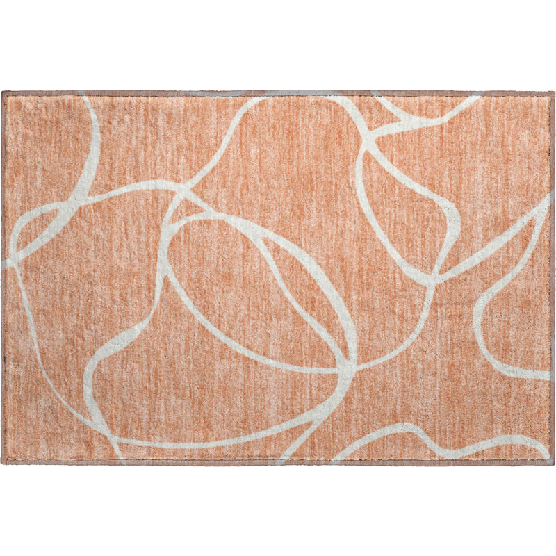 Premium Machine Washable Corum AMF999 Swirls Rug, Rectangle 1'8" x 2'6"