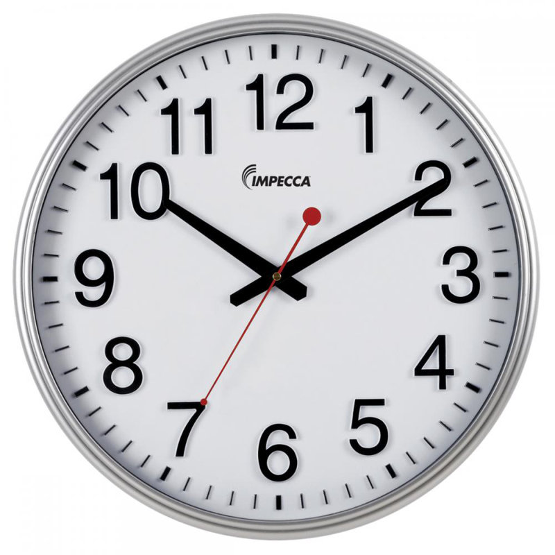 Horloge murale 18", Argent