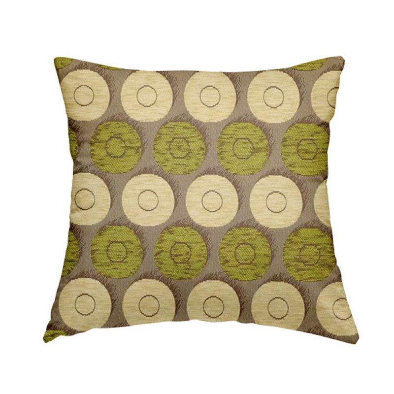 Southville Geometric Rectangular Cushion, Gold/Beige/Green
