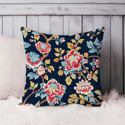 World and Countries Asian Style Floral & Botanical Pattern IV