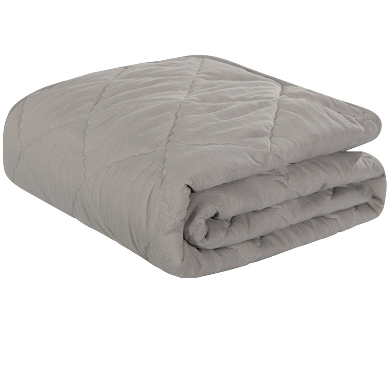 1 édredon pour tout-petits, couverture matelassée en duvet synthétique de couleur unie, 39 x 47 pouces - NTBAY, Gris fumée